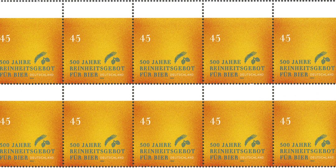 Sonderbriefmarke 500 Jahre Reinheitsgebot